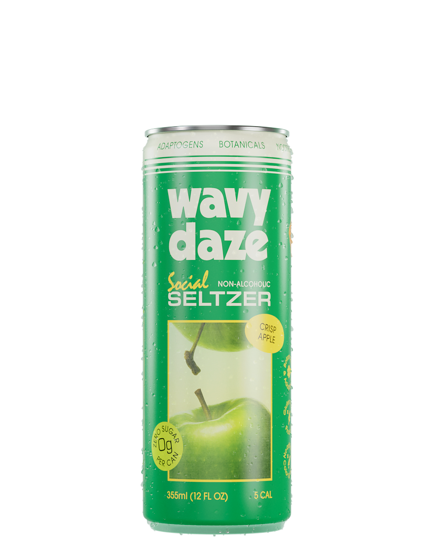 Crisp Apple Non-Alcoholic Seltzer 4-Pack | Wavy Daze – wavy daze Crisp Apple Non-Alcoholic Seltzer 4-Pack | Wavy Daze – wavy daze