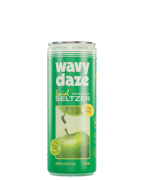 Crisp Apple Non-Alcoholic Seltzer 4-Pack | Wavy Daze – wavy daze